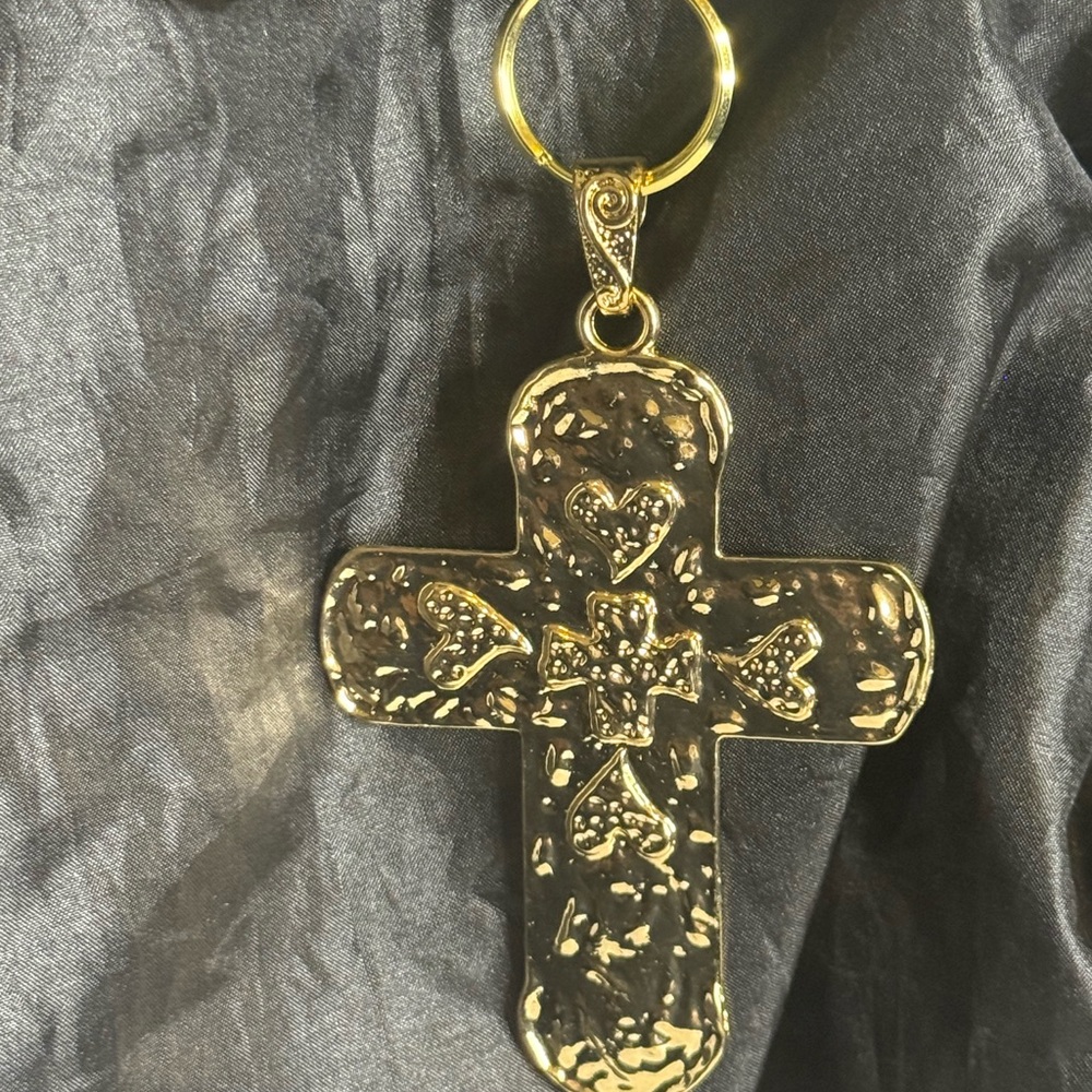 Golden Cross Keychain